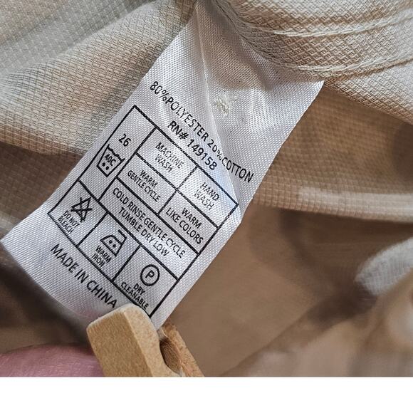 Craft + Flow Cream Woven Long Sleeve Button Up Office Work Dress Shirt Men’s S - Picture 8 of 8